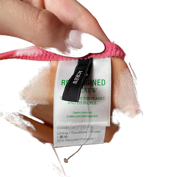 J. Crew Cutout Tie-Back One Piece Swimsuit Tea Rose Pink‎ Size 16 - Picture 14 of 14